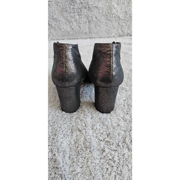 Cordani Italian Black Metallic Leather Upper High Heel Ankle Boots Sz EU 37 US 6 - Picture 3 of 7